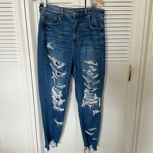 American Eagle Distressed Mom Jeans